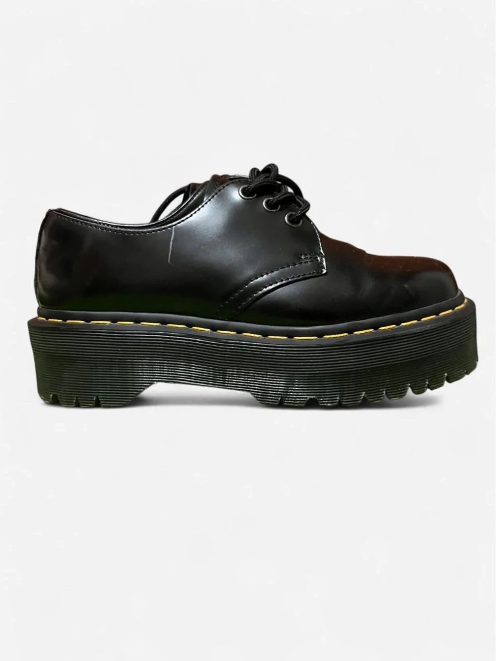 Classic Dr. Martens 1461 Quad Platform Oxfords Leather Shoes